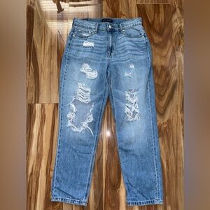 Aeropostale Blue Relaxed Jeans with Distressed Details